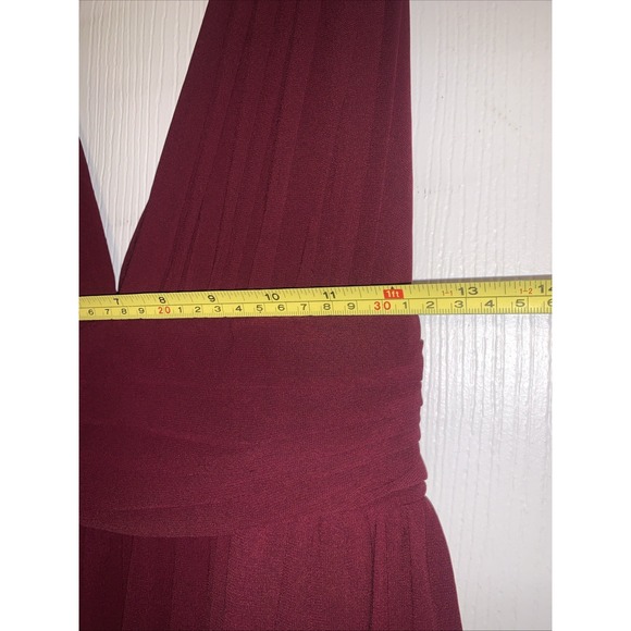Lulu's Heavenly Hues Women S Burgundy Maxi Dress Bridesmaids Wedding Formal Prom - Picture 13 of 16